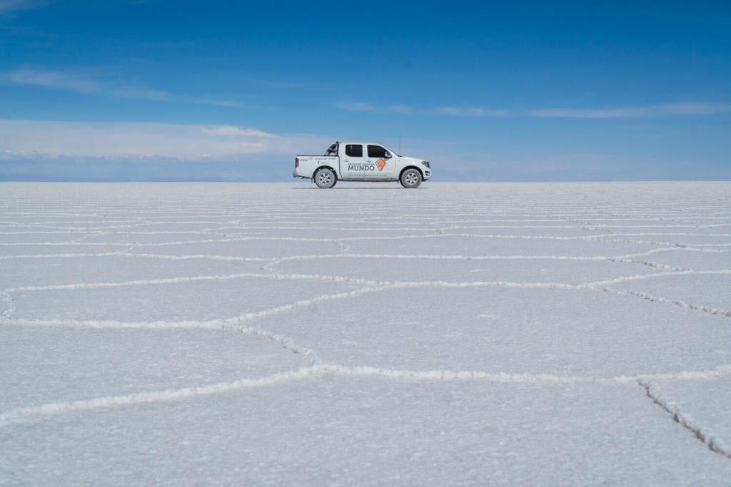 Salar de Uyuni - Foto da Pickup que nos levou do Atacama até o Uyuni