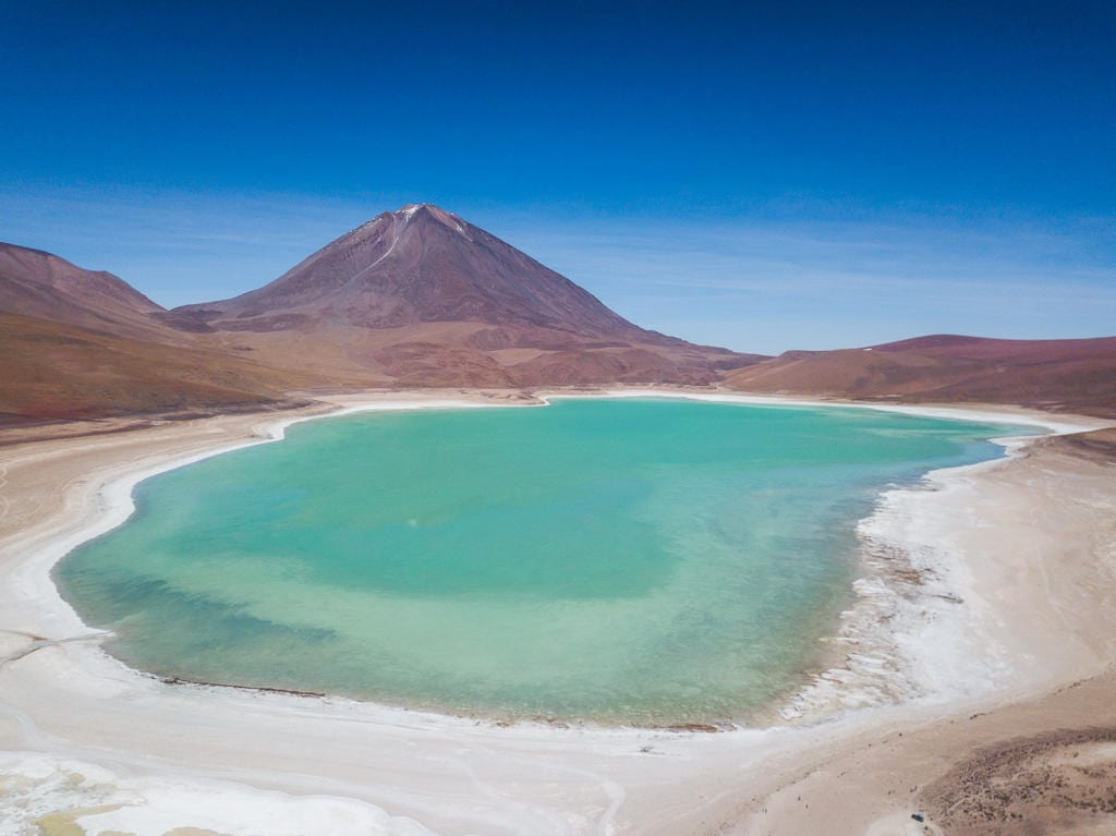 Salar de Uyuni - Foto aérea da Laguna verde