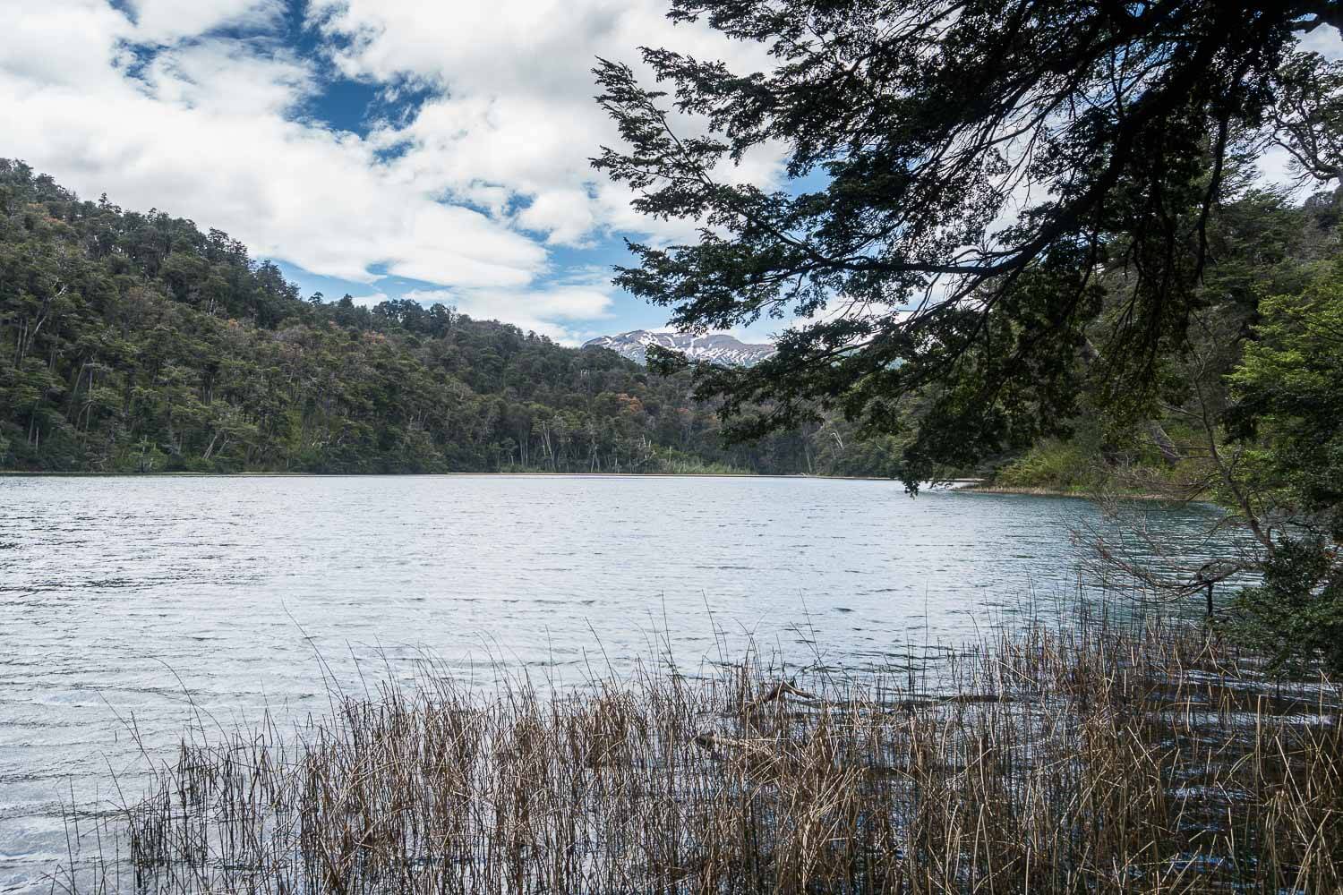 Árvores escondem o lago - Rota dos Sete Lagos