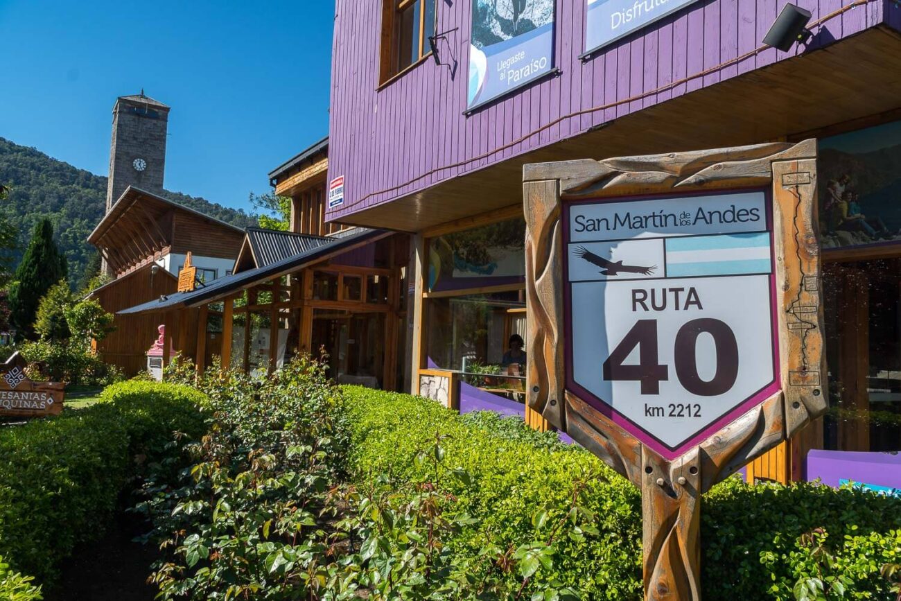 Placa da Ruta 40 - Rota dos Sete Lagos