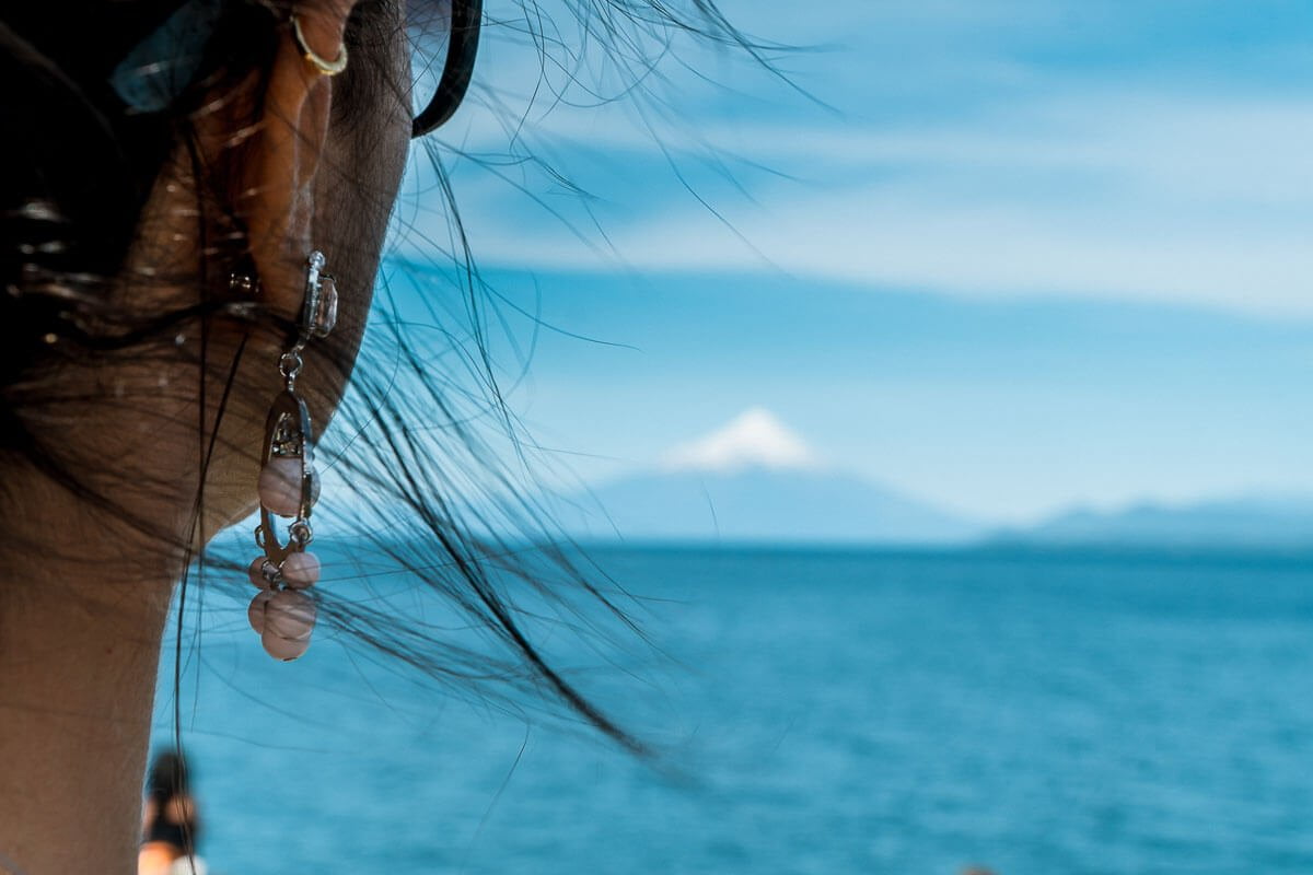 O que fazer em Puerto Varas - Vista de longe do vulcão