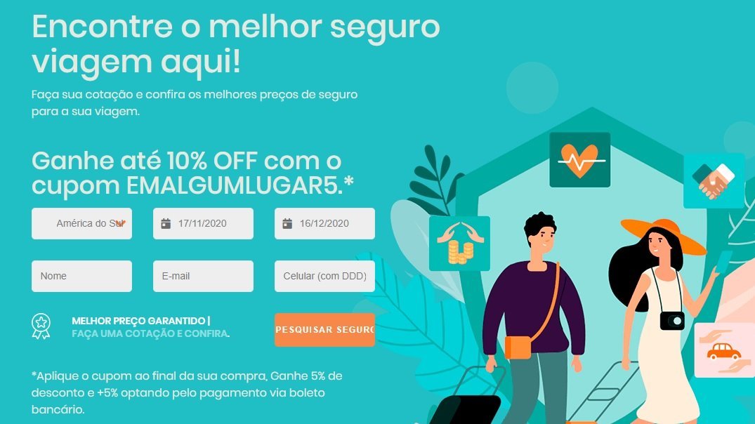 Seguro viagem Argentina: página de seguros