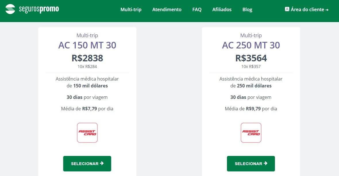 Seguro viagem anual: multi-trip seguros promo