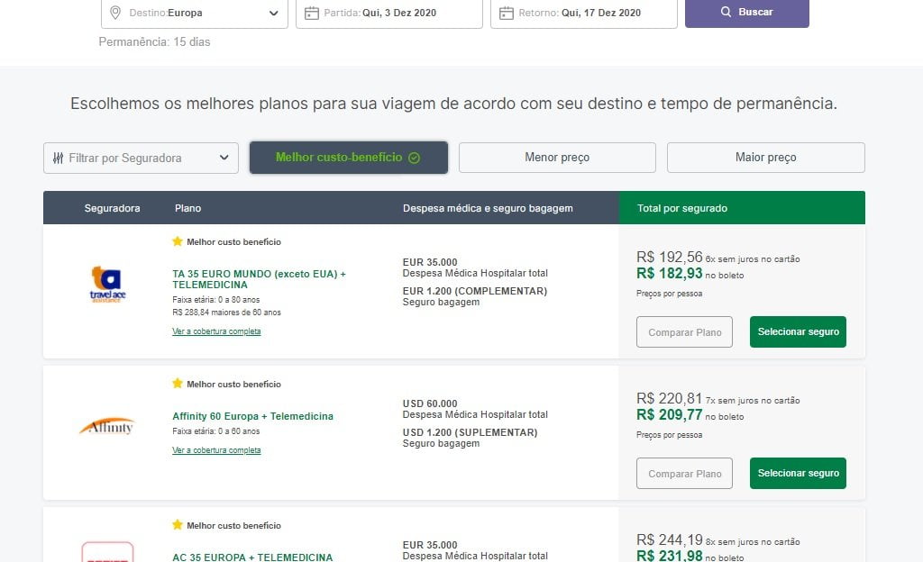 Seguro viagem Portugal: contratação