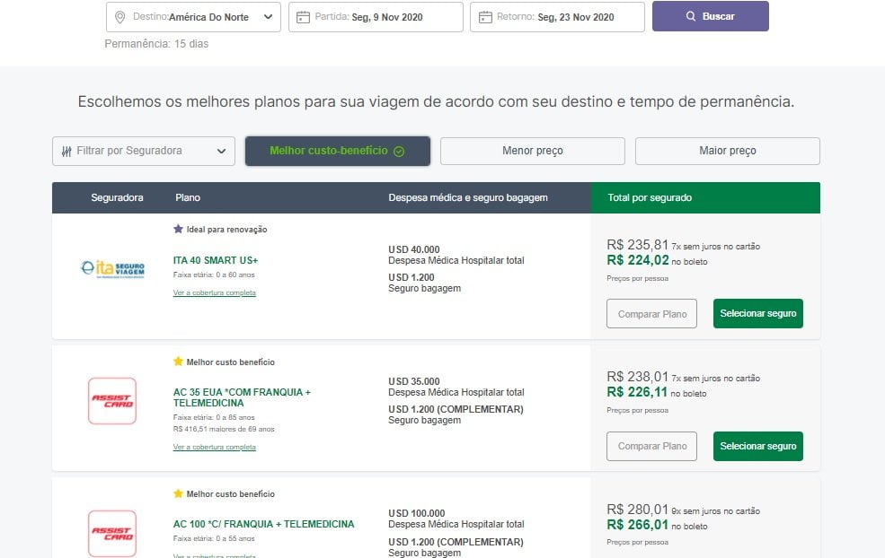 Seguro viagem Canadá: opções de seguros