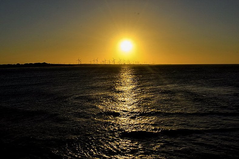 Pôr do sol na Praia de Tourinhos em São Miguel do Gostoso