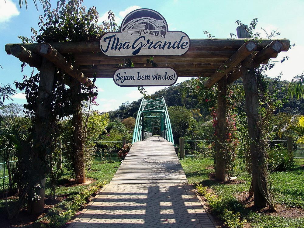 Entrada do Parque Ilha Grande em Guararema