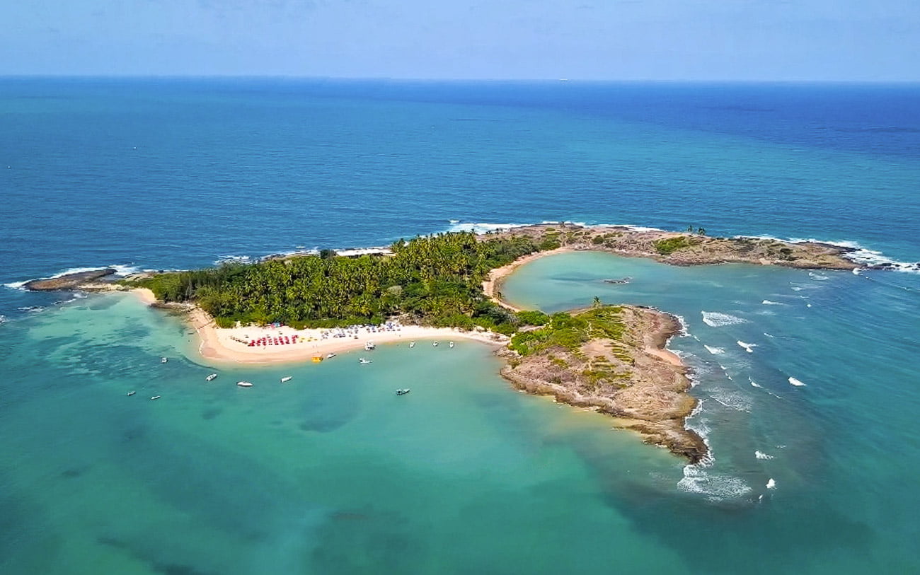 Vista aérea da Ilha de Santo Aleixo