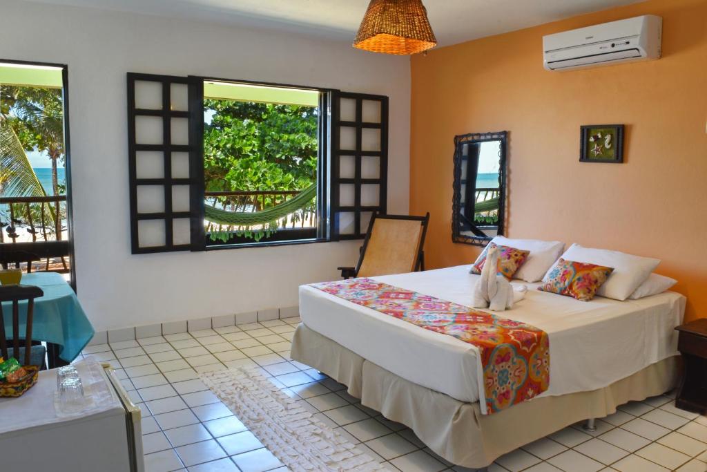 Quarto grande de casal em opção de onde ficar em Porto de Galinhas