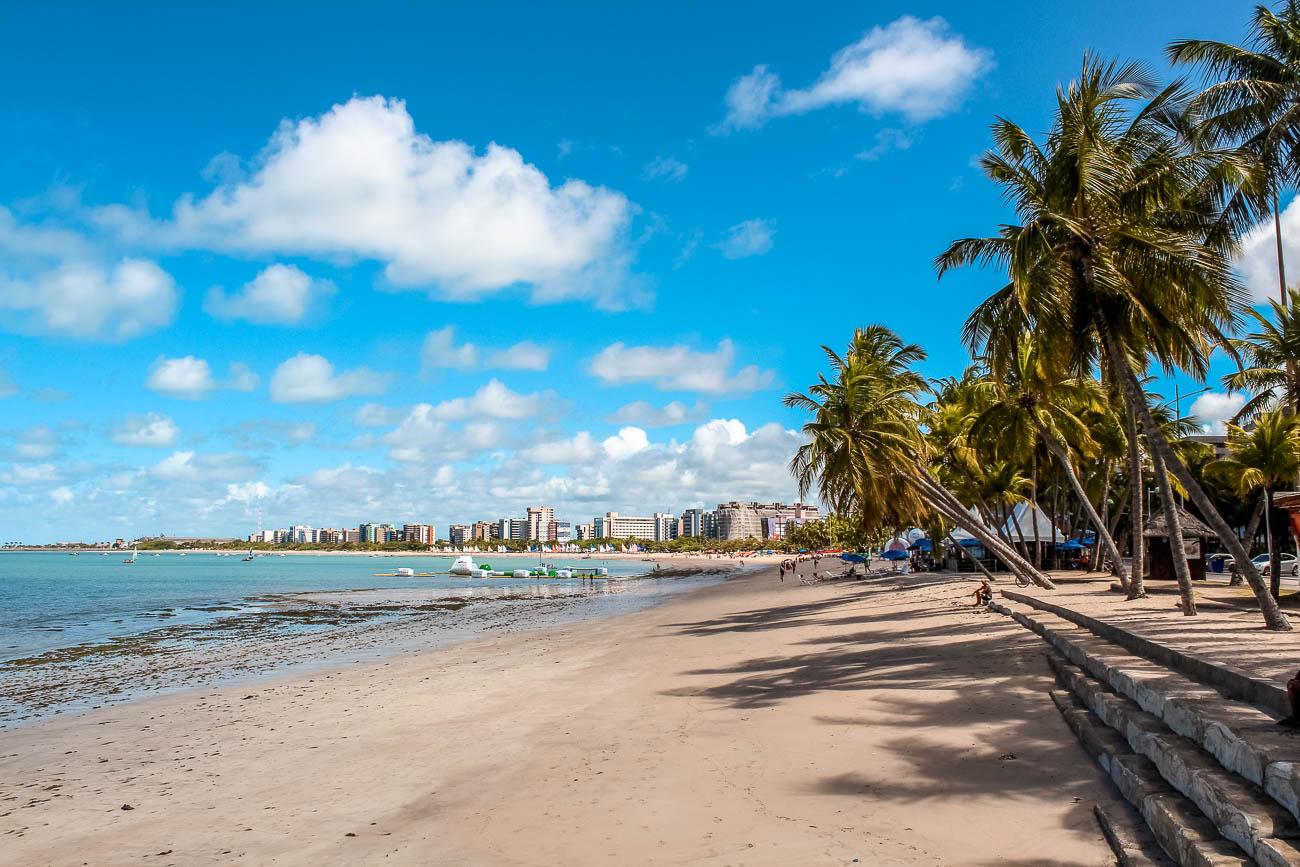 Praia de Ponta Verde em Maceió perto do centro da cidade