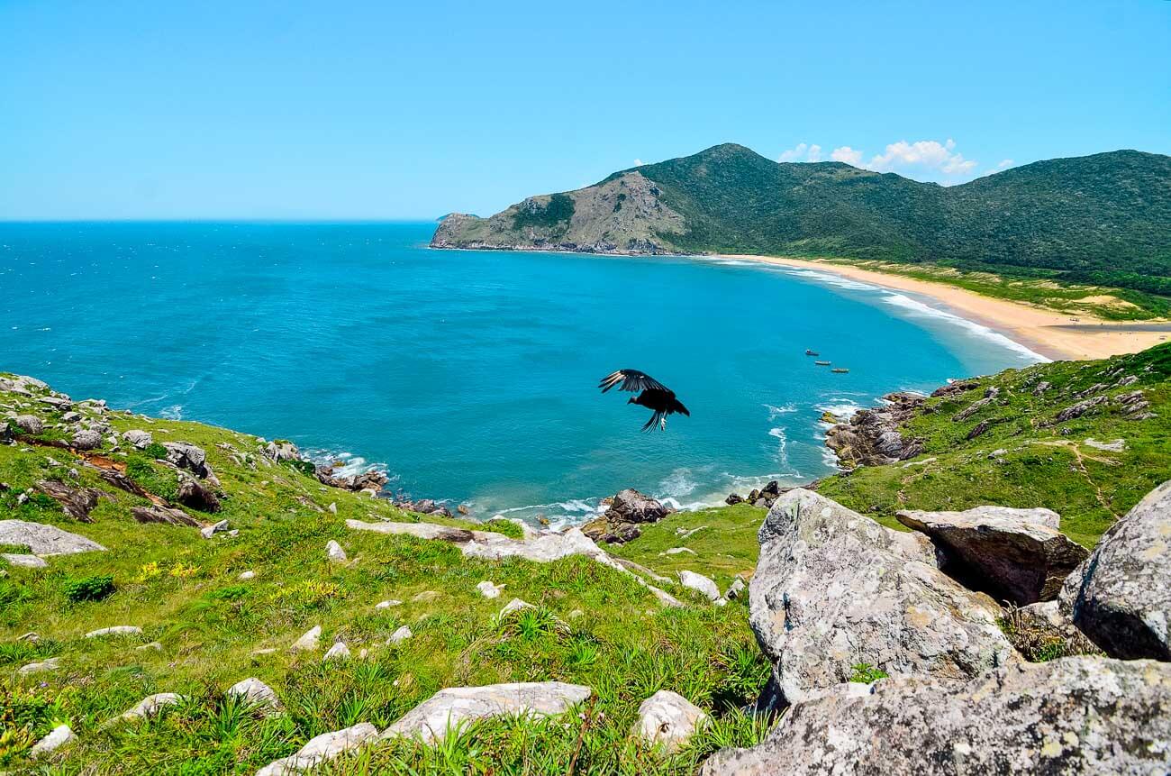 Vista de cima da Praia Lagoinha do Leste em Florianópolis