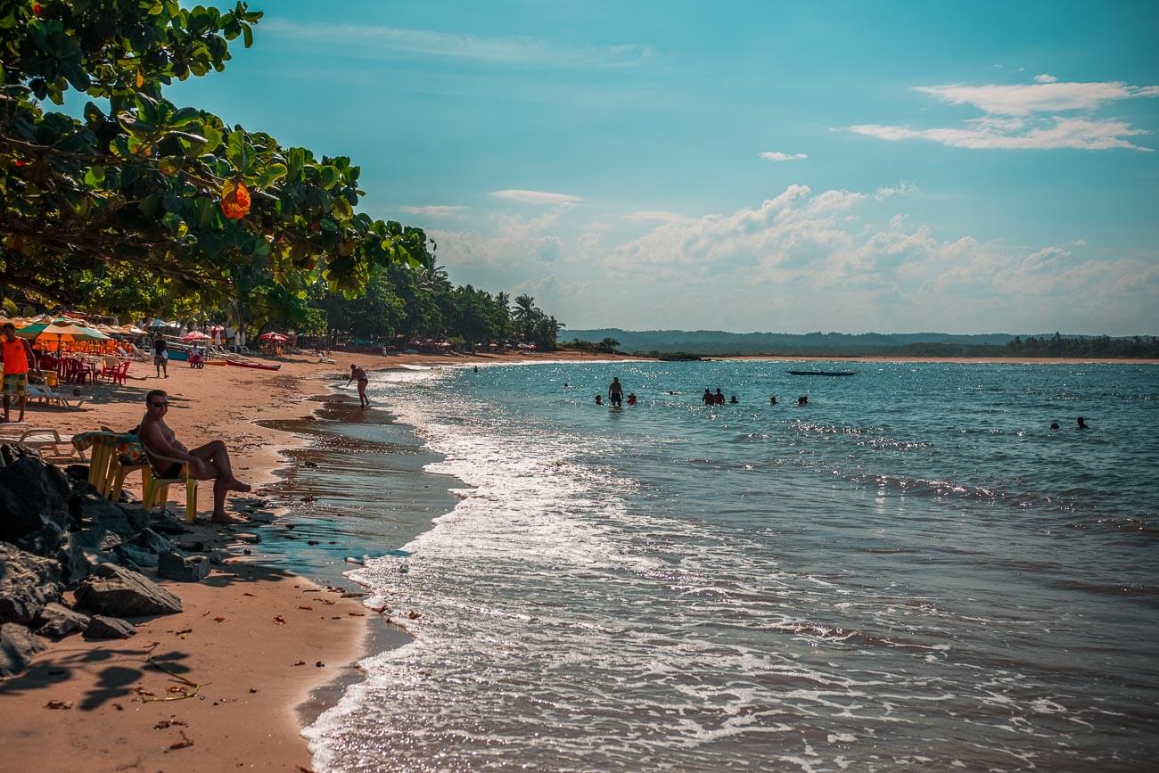 Mar calmo na Praia da Concha em Itacaré