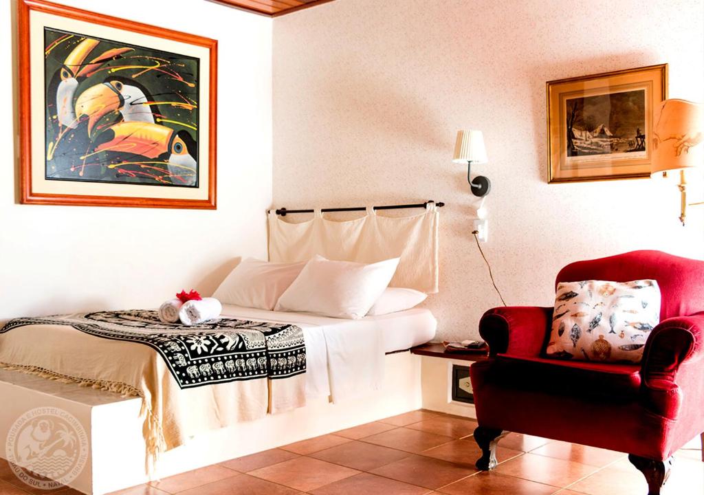 Quarto com decoração rustica com clássica