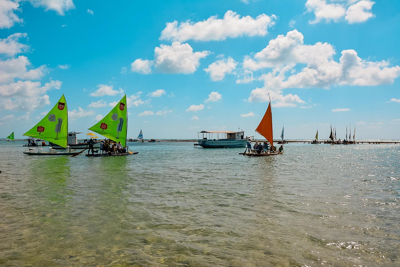 Jangadas na Praia de Porto de Galinhas