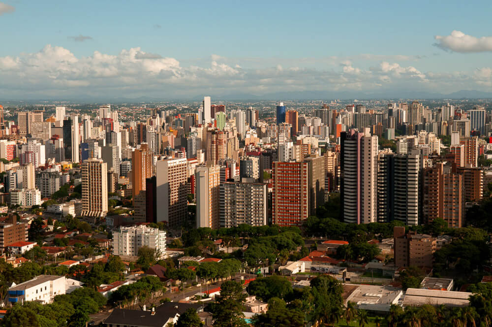 Curitiba vista através da Torre Panorâmica.