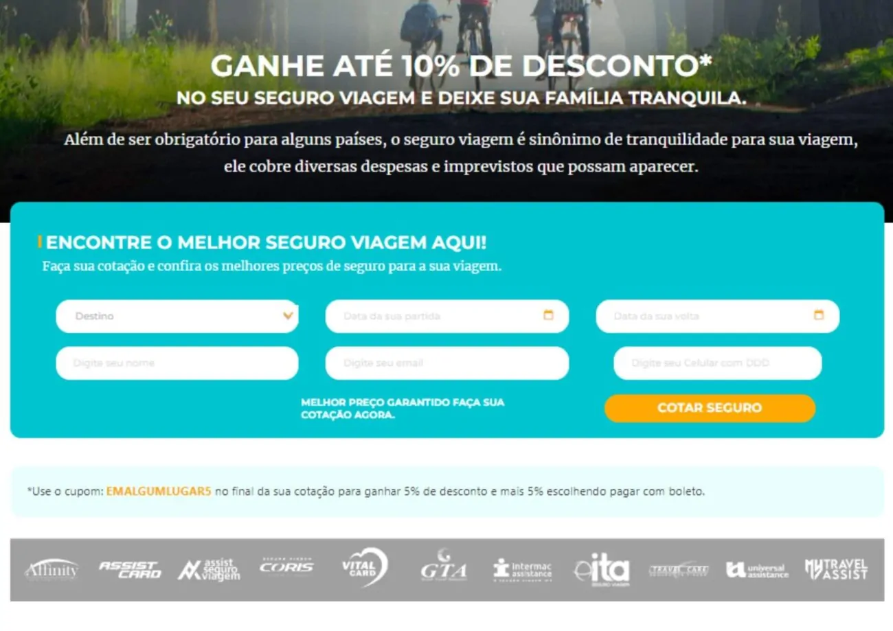 Imagem demonstrando o primeiro passo da escolha e contratação de um seguro: preenchimento de dados para filtrage de seguros.