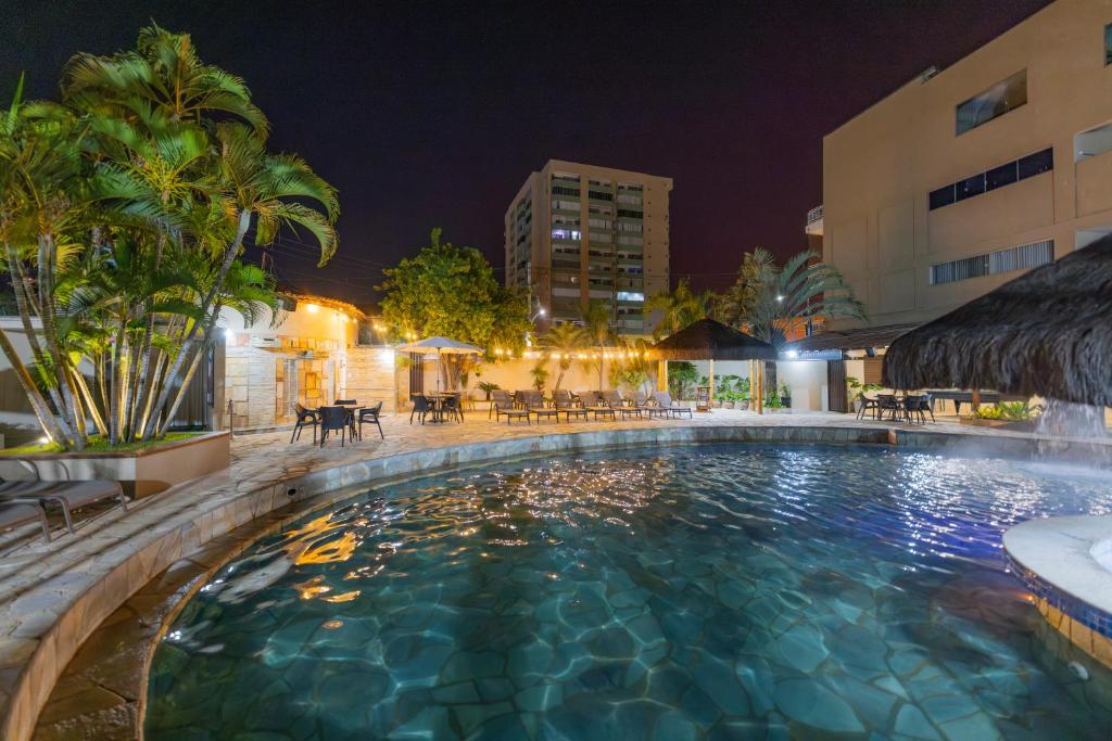 Piscina externa do Rio das Pedras Thermas Hotel, em Caldas Novas.