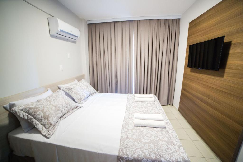 Quarto do Serra Madre Hotel, em Caldas Novas.