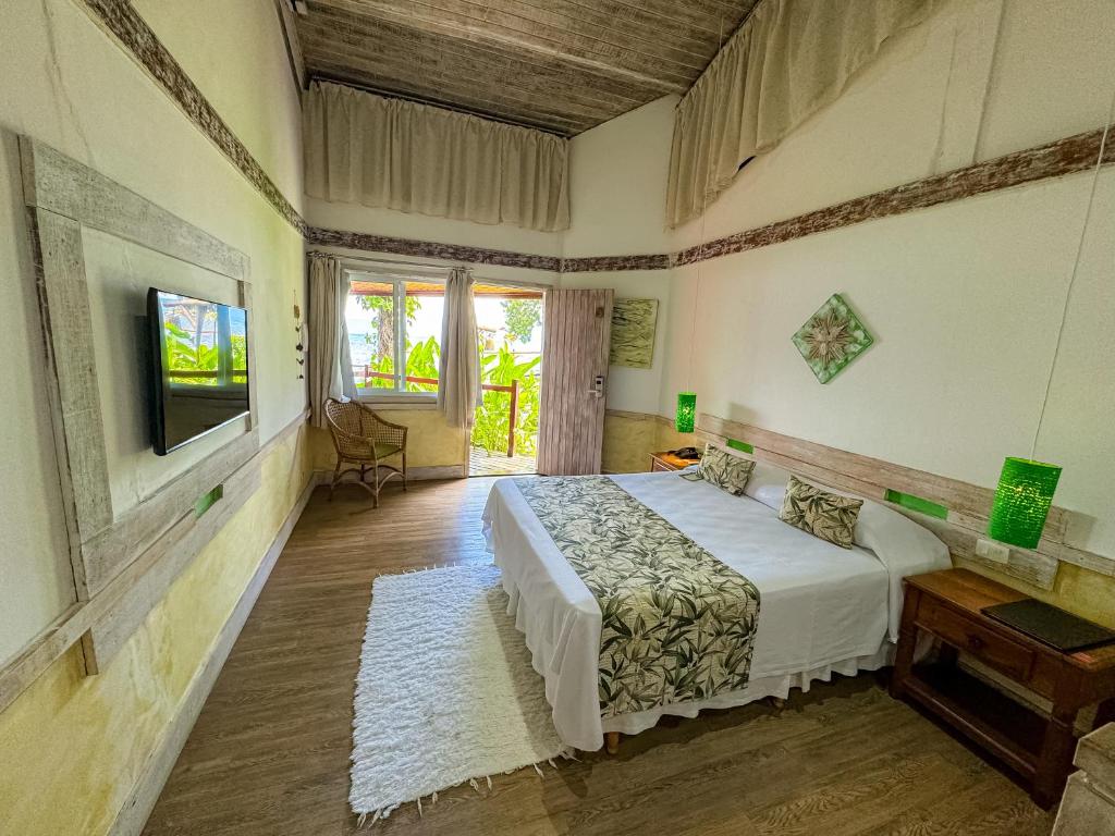 Quarto da Pousada Vila das Velas, no Litoral Norte de SP.
